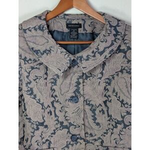 NASH International Paisley Jacket Blazer 8 Lined Peter Pan Collar Tapestry